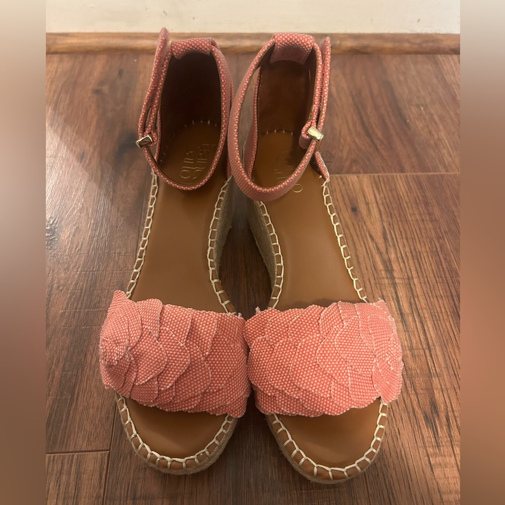 Franco Clemens Flower Espadrille Wedge Sandal
